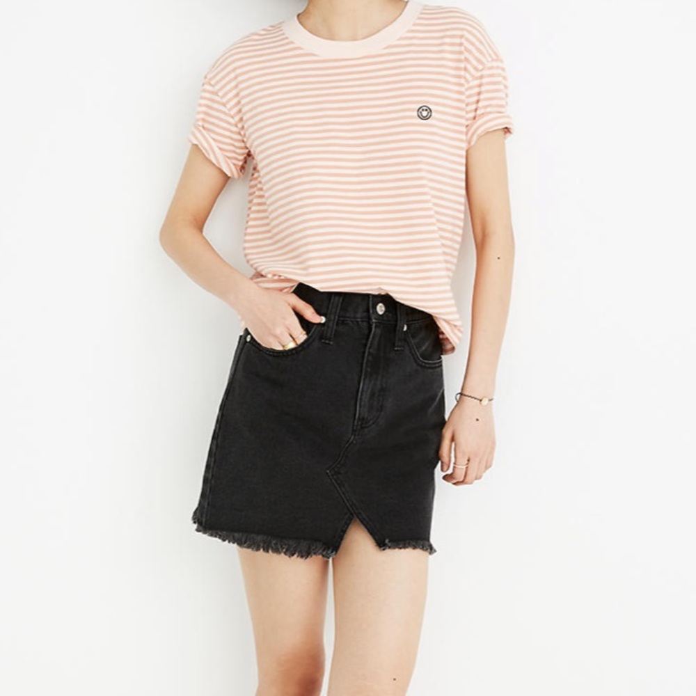 NWT Madewell A-Line Rigid Denim Mini Skirt